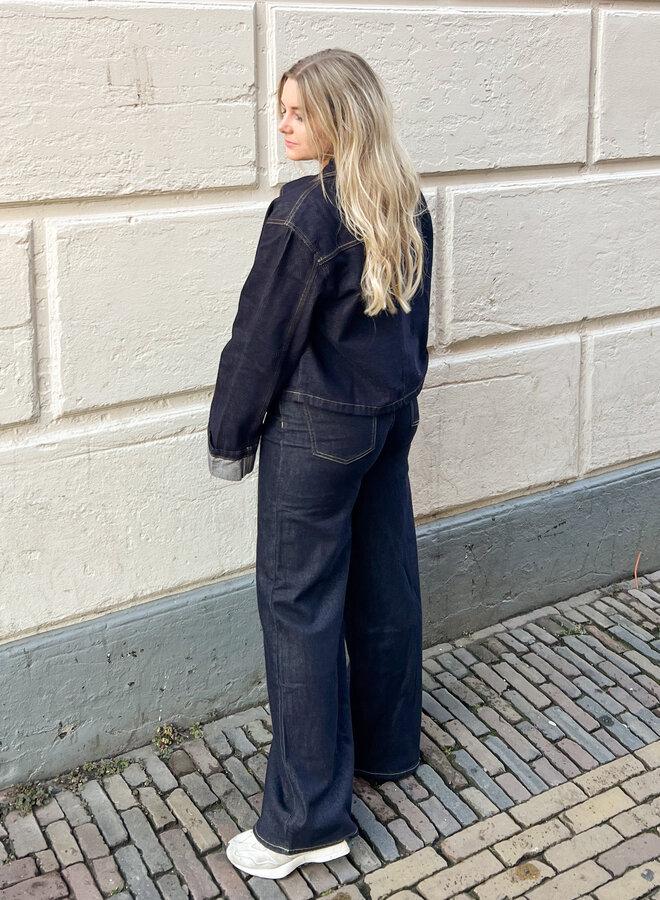 Denim jacket donker blauw