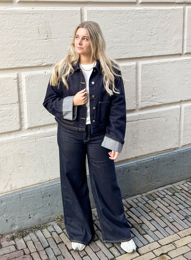Denim jacket donker blauw
