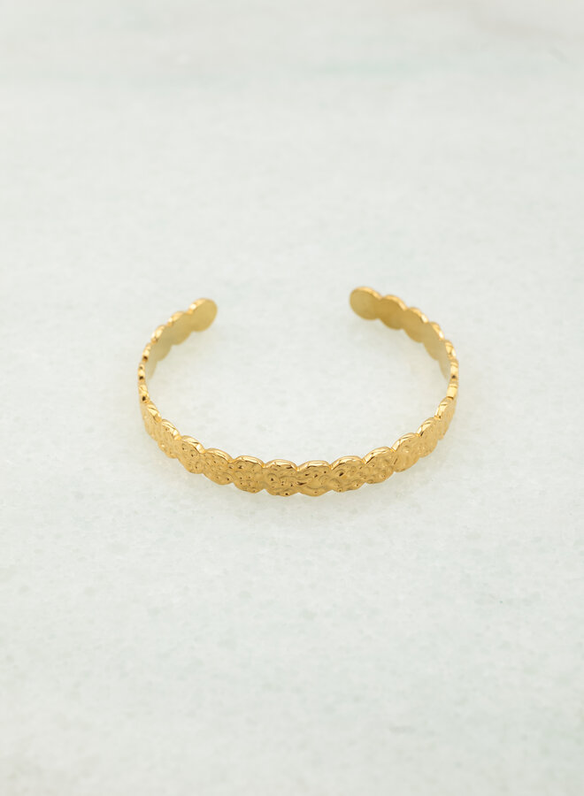 Bangle rusty circles goud
