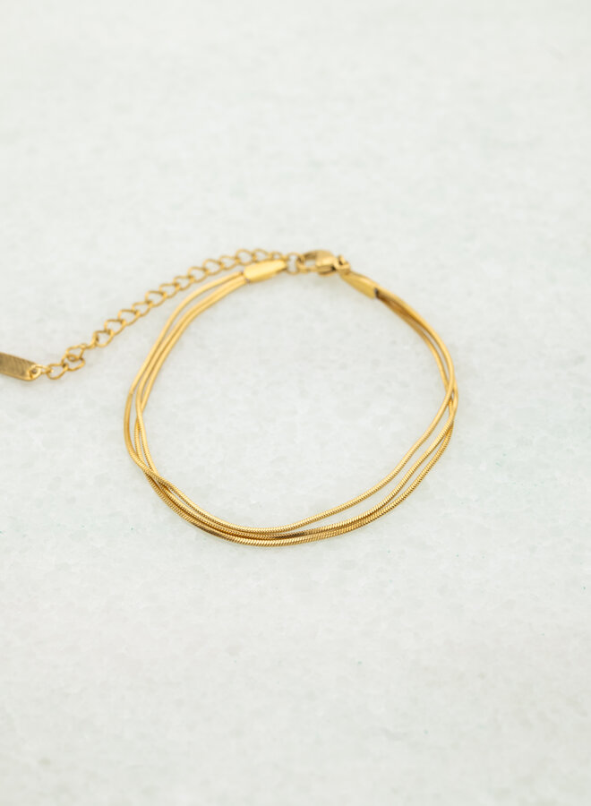 Elegante armband wires goud