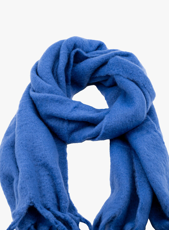 Warme sjaal kobalt blauw