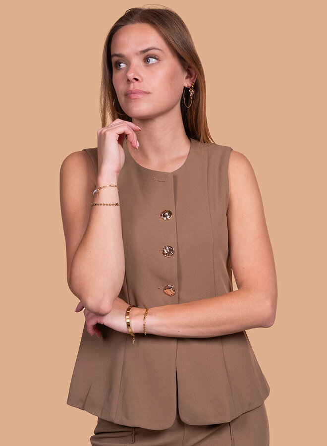 Beige gilet Maya