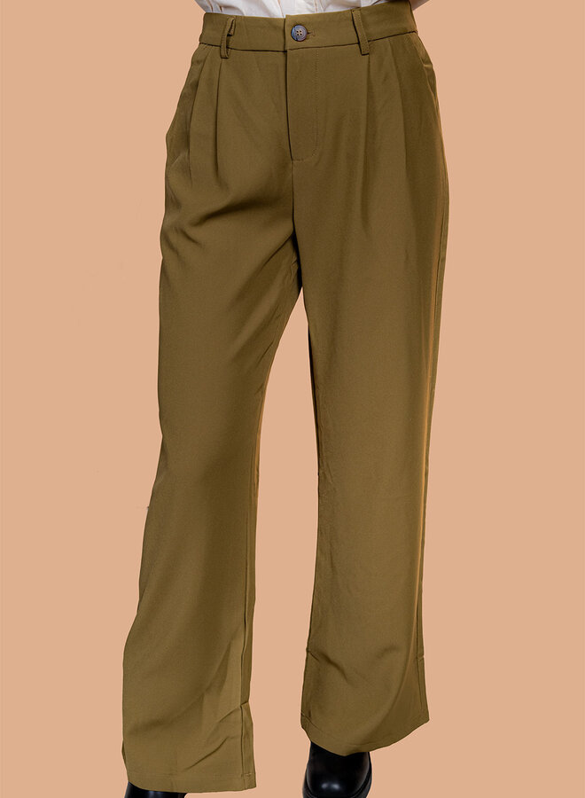 Pantalon wide leg groen