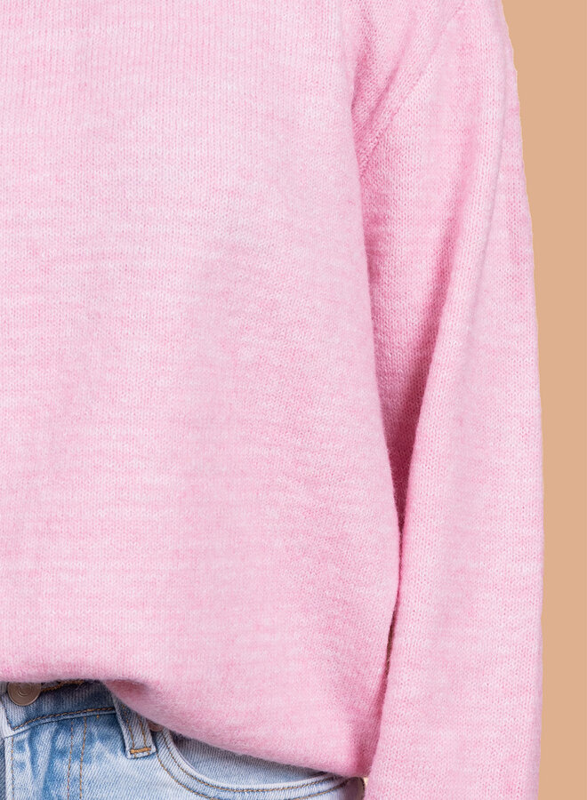 Roze trui Jade met ronde hals