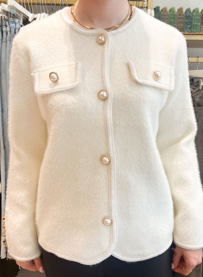 Zacht vest classy wit