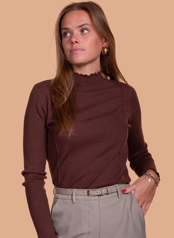Top met col Soraya chocolade