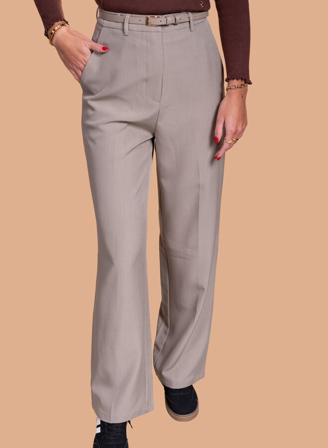 Pantalon rechte fit beige