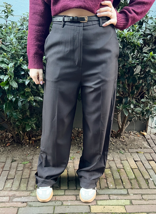 Pantalon rechte fit zwart