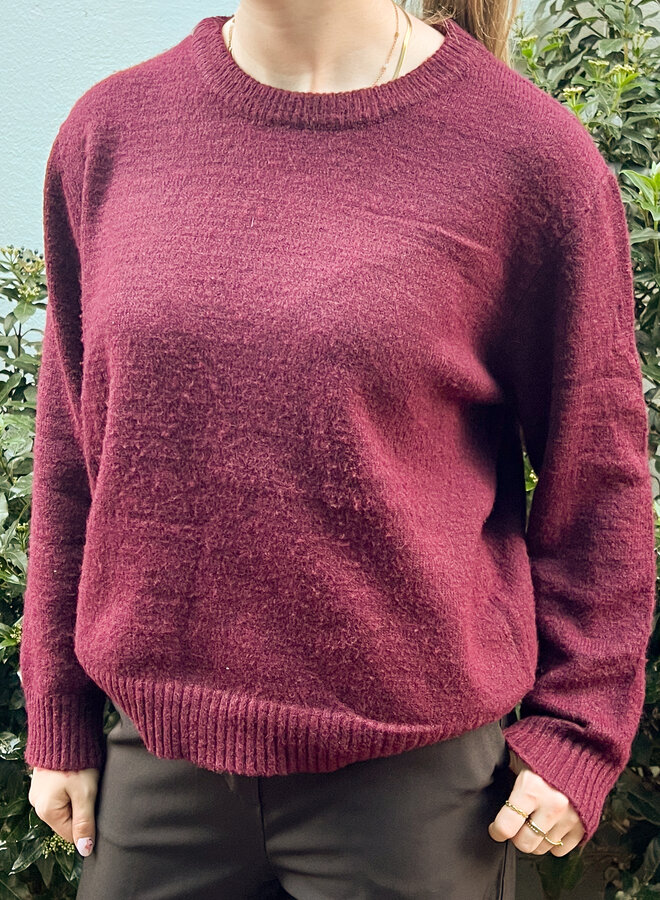 Rode trui Jade met ronde hals