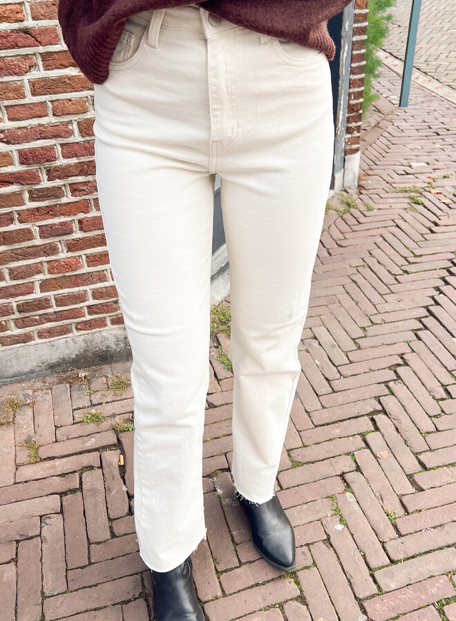 Jeans wit extra lang