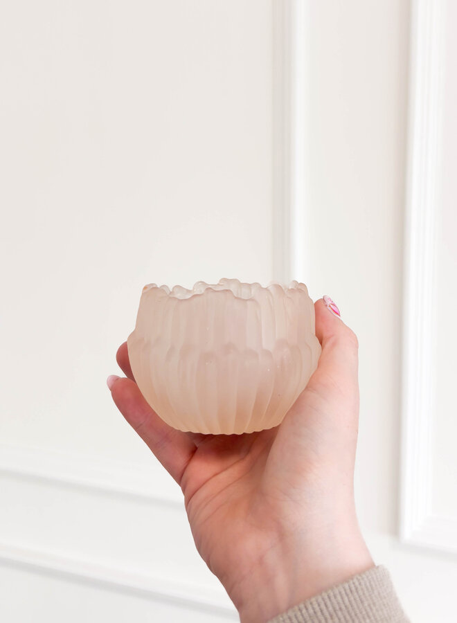 Theelichthouder coco zand