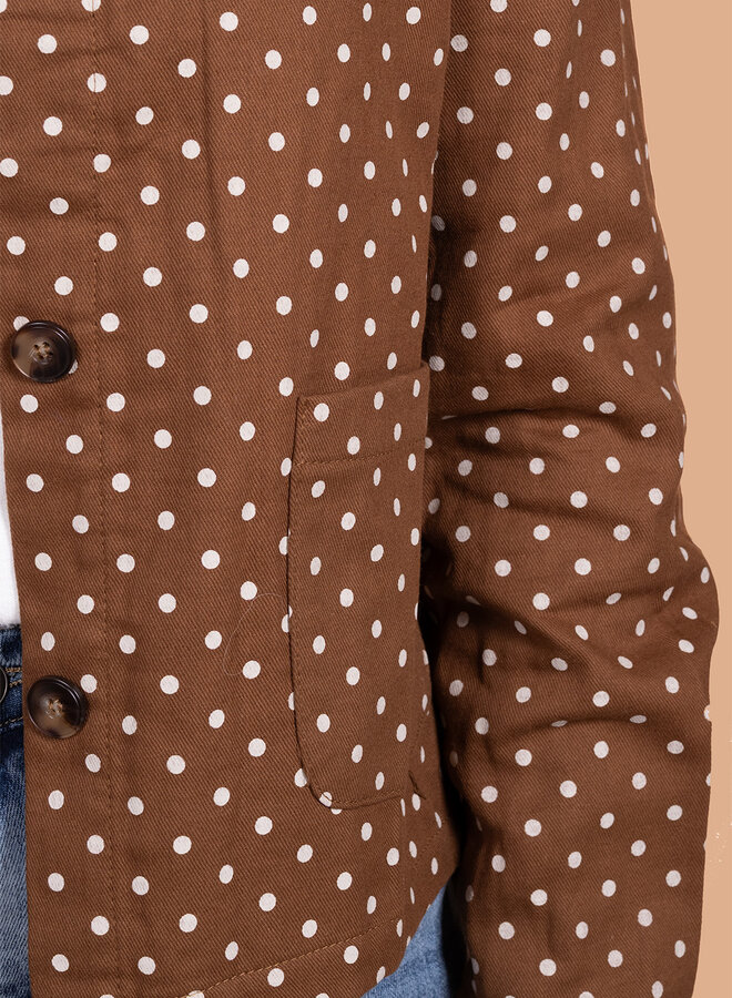 Jacket polka dot chocolade