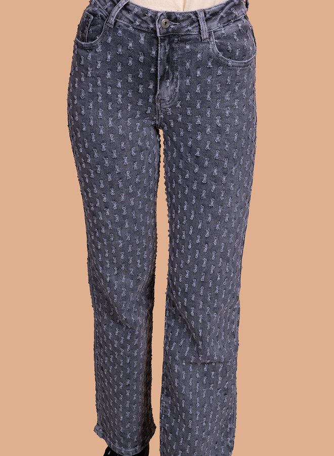 Pattern jeans grijs
