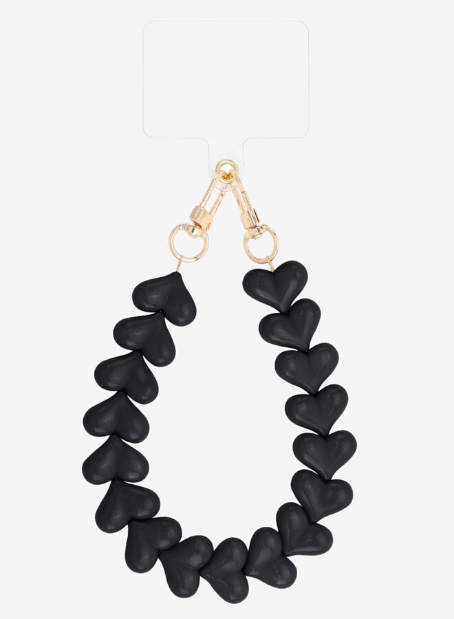 Telefoonkoon hartjes bruin