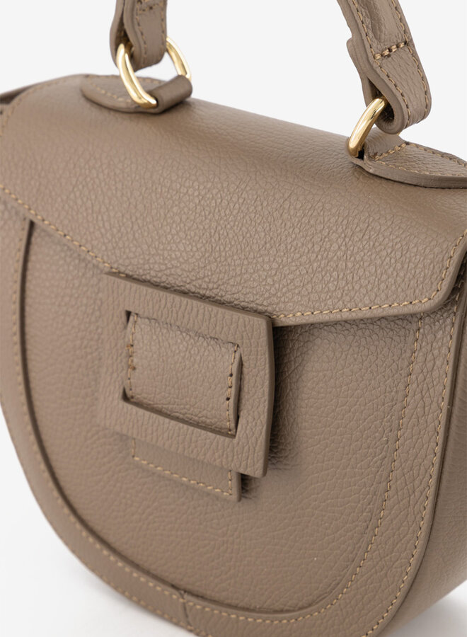 Leren tas Wende donker taupe