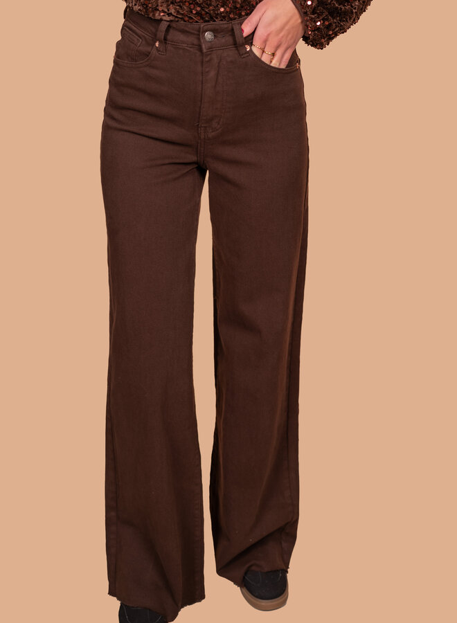 Jeans extra lang bruin