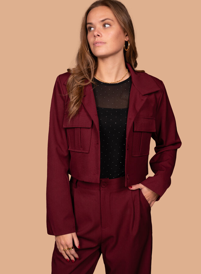 Korte blazer Sofie bordeaux