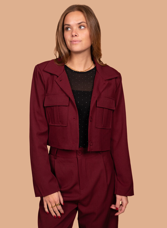 Korte blazer Sofie bordeaux