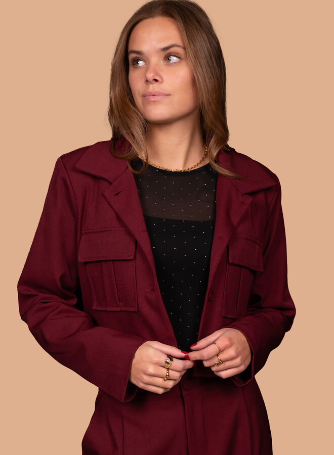 Korte blazer Sofie bordeaux