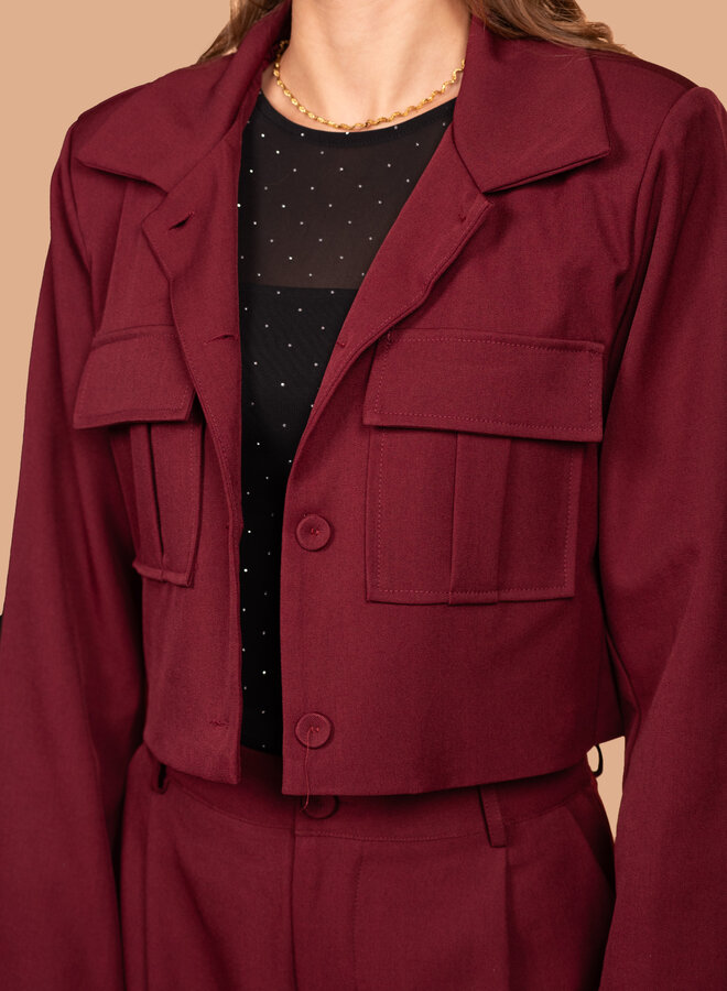 Korte blazer Sofie bordeaux