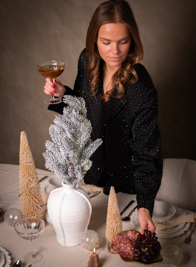 Blazer met glitters zwart