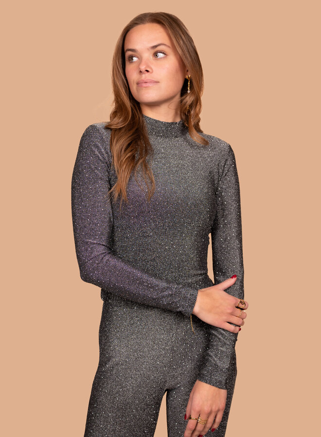 Broek glitters zilver