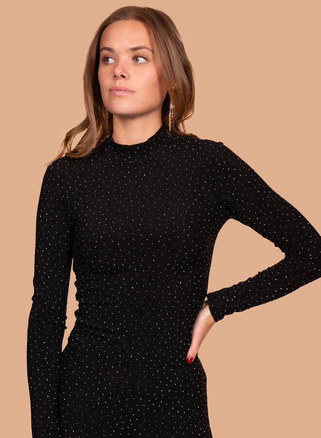 Top glitters zwart