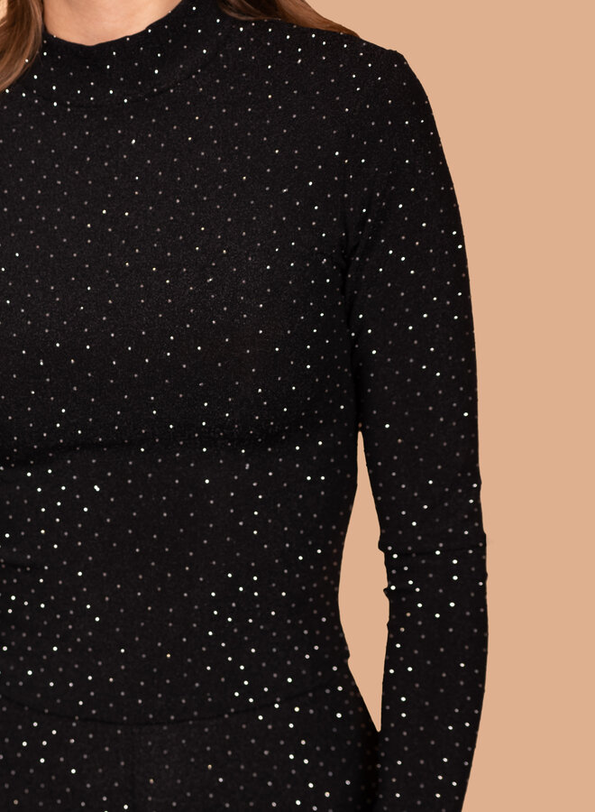 Top glitters zwart