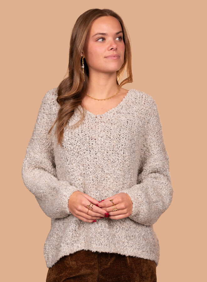 Gebreide trui Rosy grijs