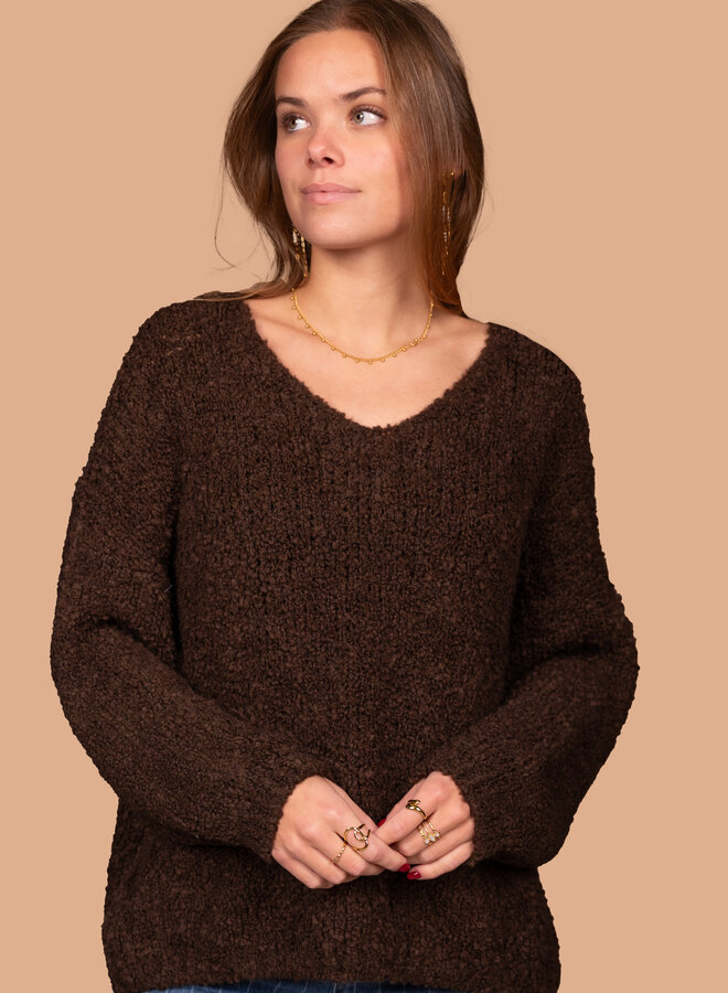 Gebreide trui Rosy chocolade