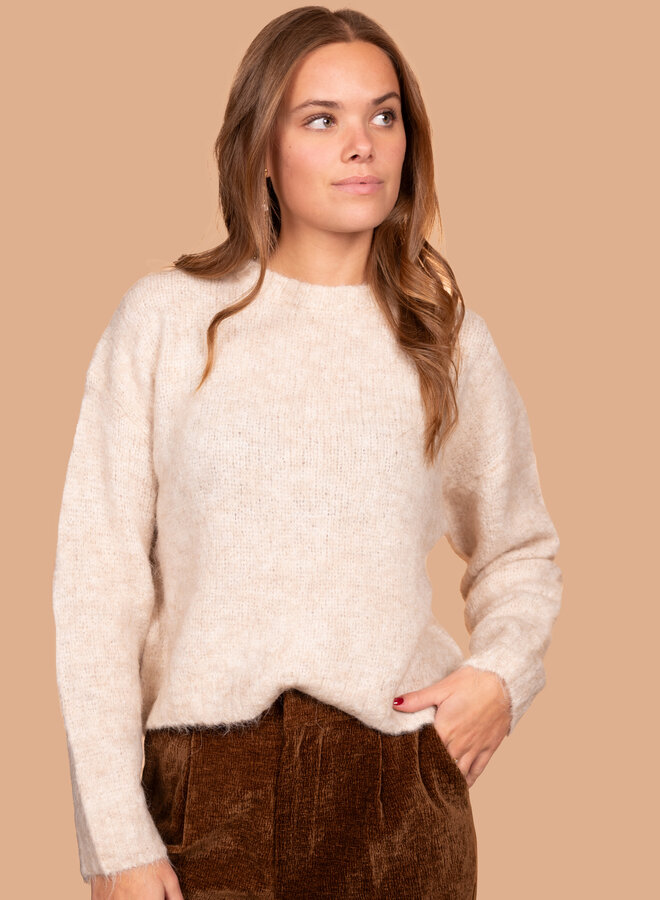 Warme trui Kim beige