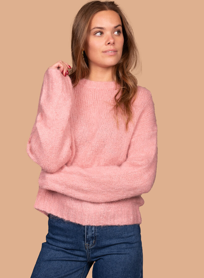 Warme trui Kim oudroze