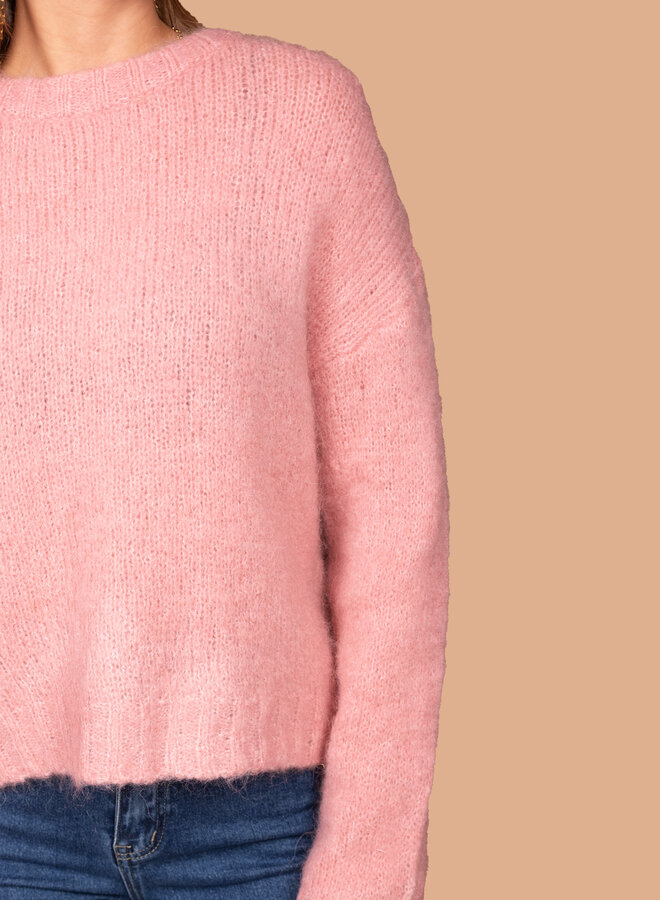 Warme trui Kim oudroze