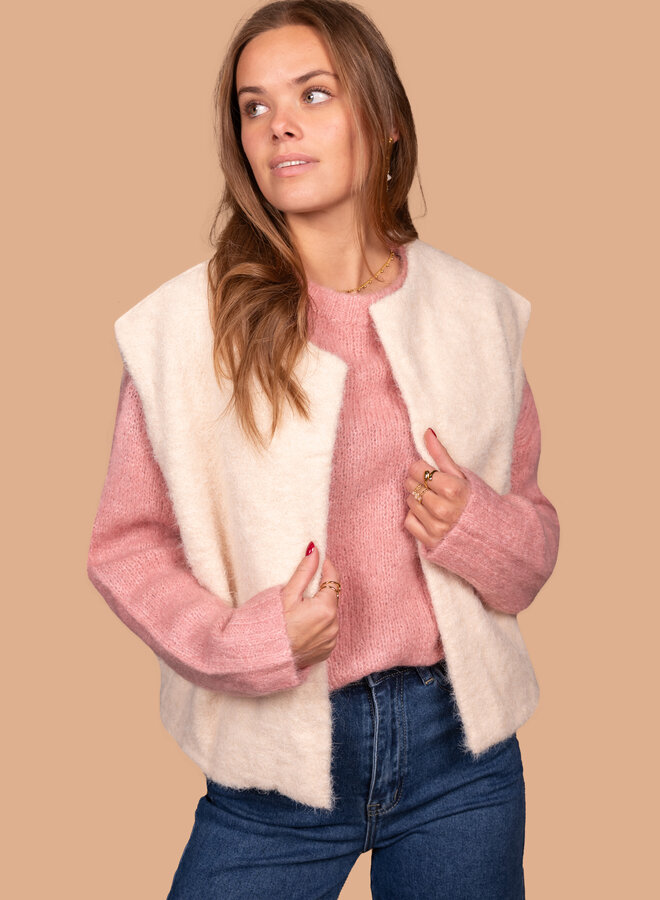 Wollig gilet beige