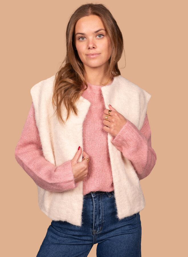 Wollig gilet beige