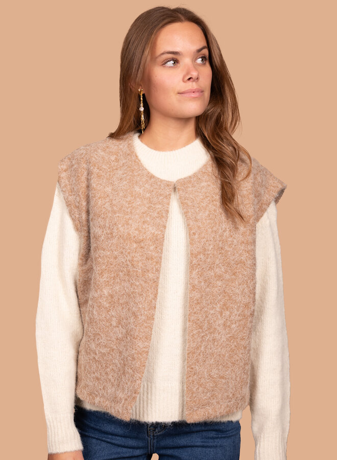 Wollig gilet camel