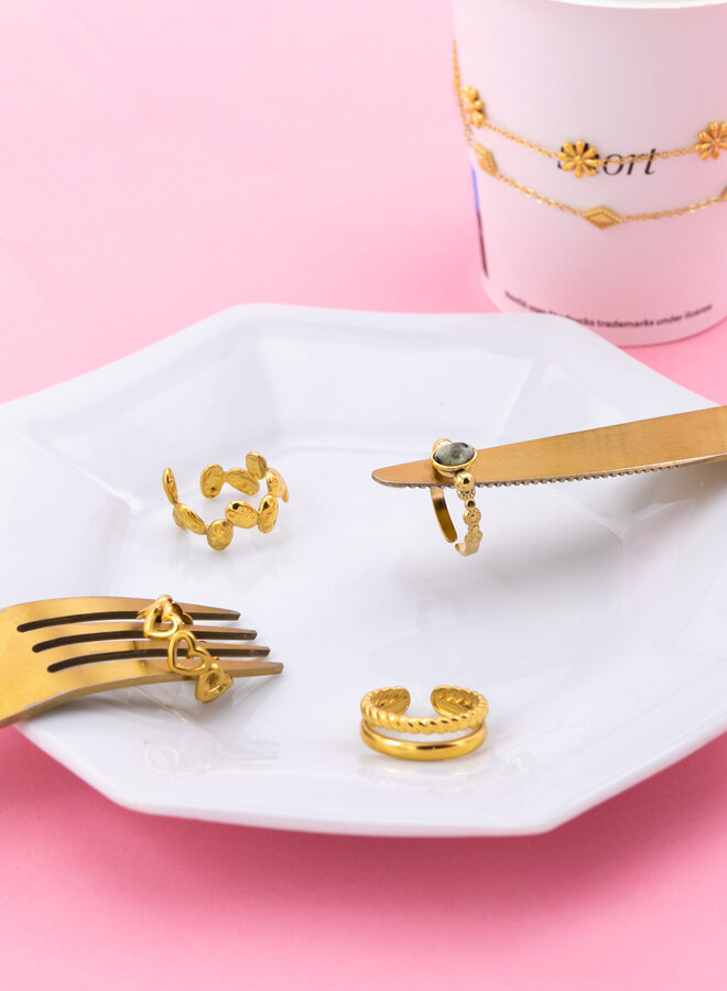 Ring vintage Unika groen