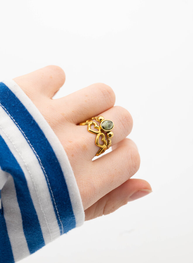 Ring vintage Unika groen