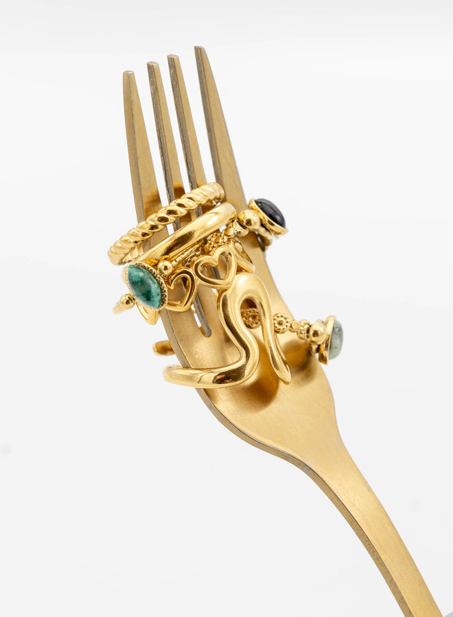 Vintage ring Ams groen