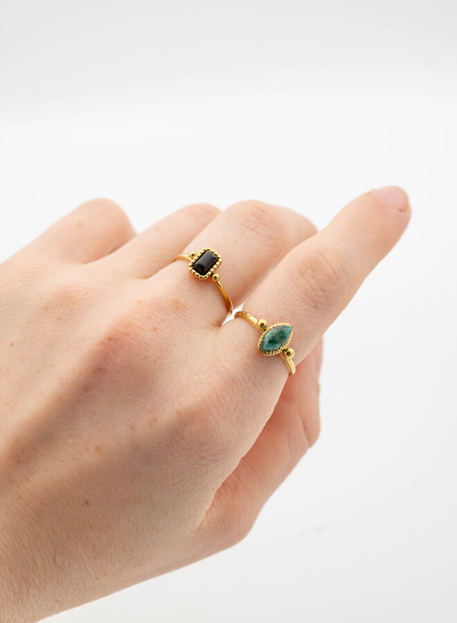 Vintage ring Ams groen
