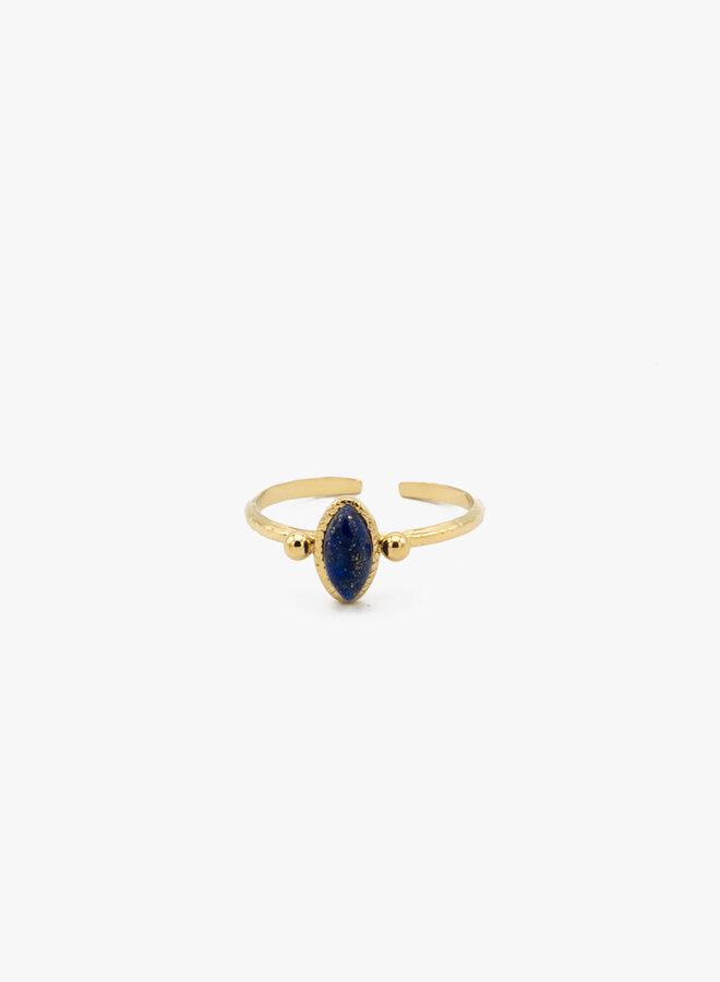 Vintage ring Ams blauw