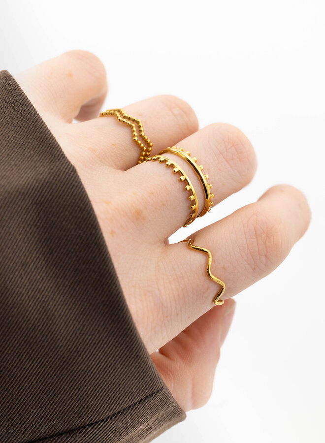 Ring Clara zigzag goud