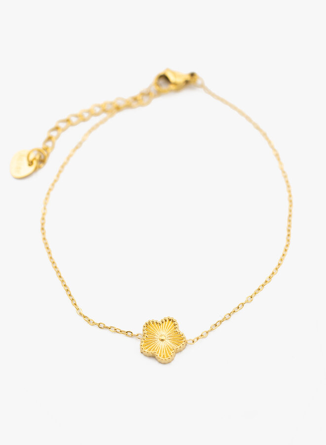 Armband little flower goud