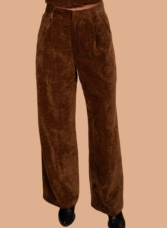 Corduroy broek bruin