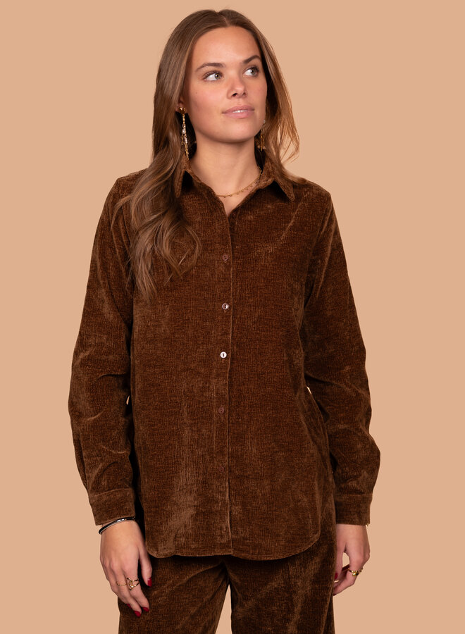 Corduroy broek bruin