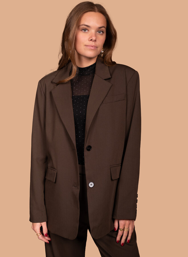 Blazer loose fit brown