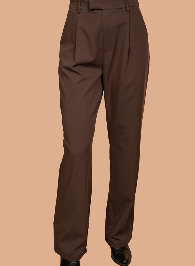 Pantalon loose fit brown