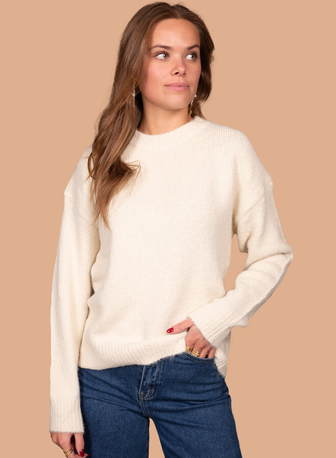 Warme trui Saar creme