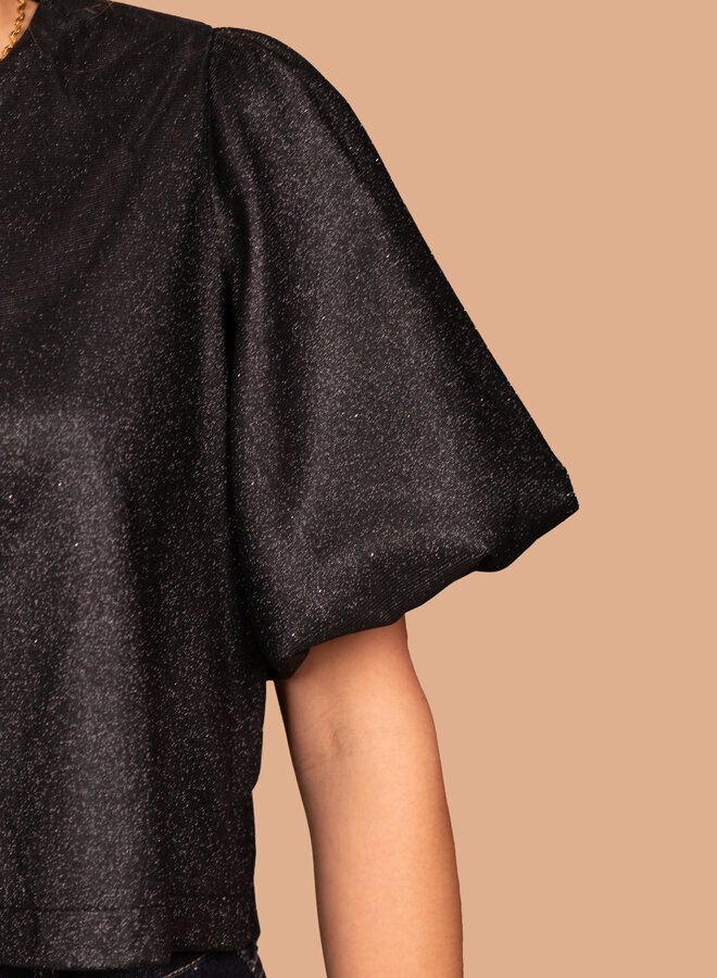 Glitter top zwart