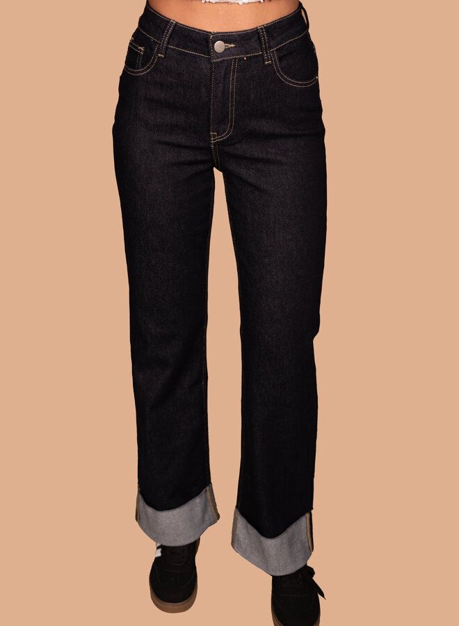 Jeans extra lang met omslag Pip